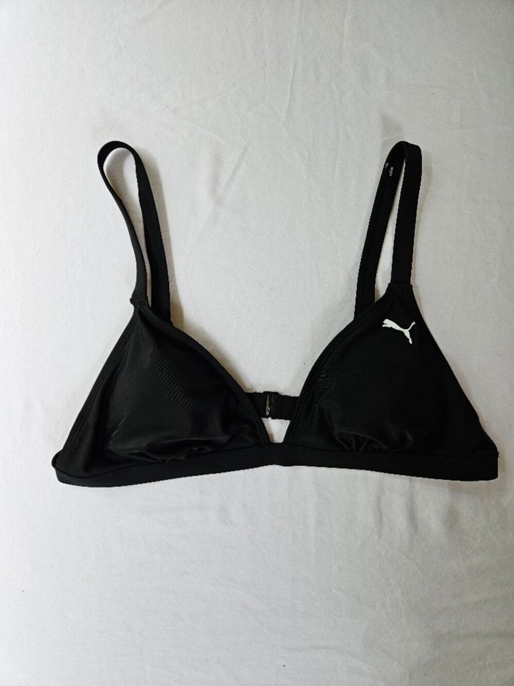 Puma Black Triangle Bikini Top Adjustable Straps Brand New Large, Removable Cups